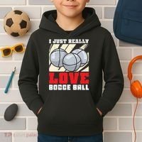 I Just Really Love Bocce Ball Kids Hoodie thumb 2