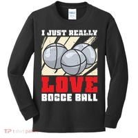 I Just Really Love Bocce Ball Kids Long Sleeve Shirt thumb 0