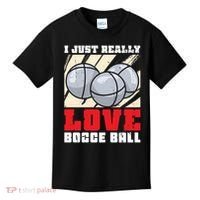 I Just Really Love Bocce Ball Kids T-Shirt thumb 0