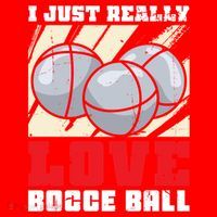 I Just Really Love Bocce Ball Santa Hat thumb 1