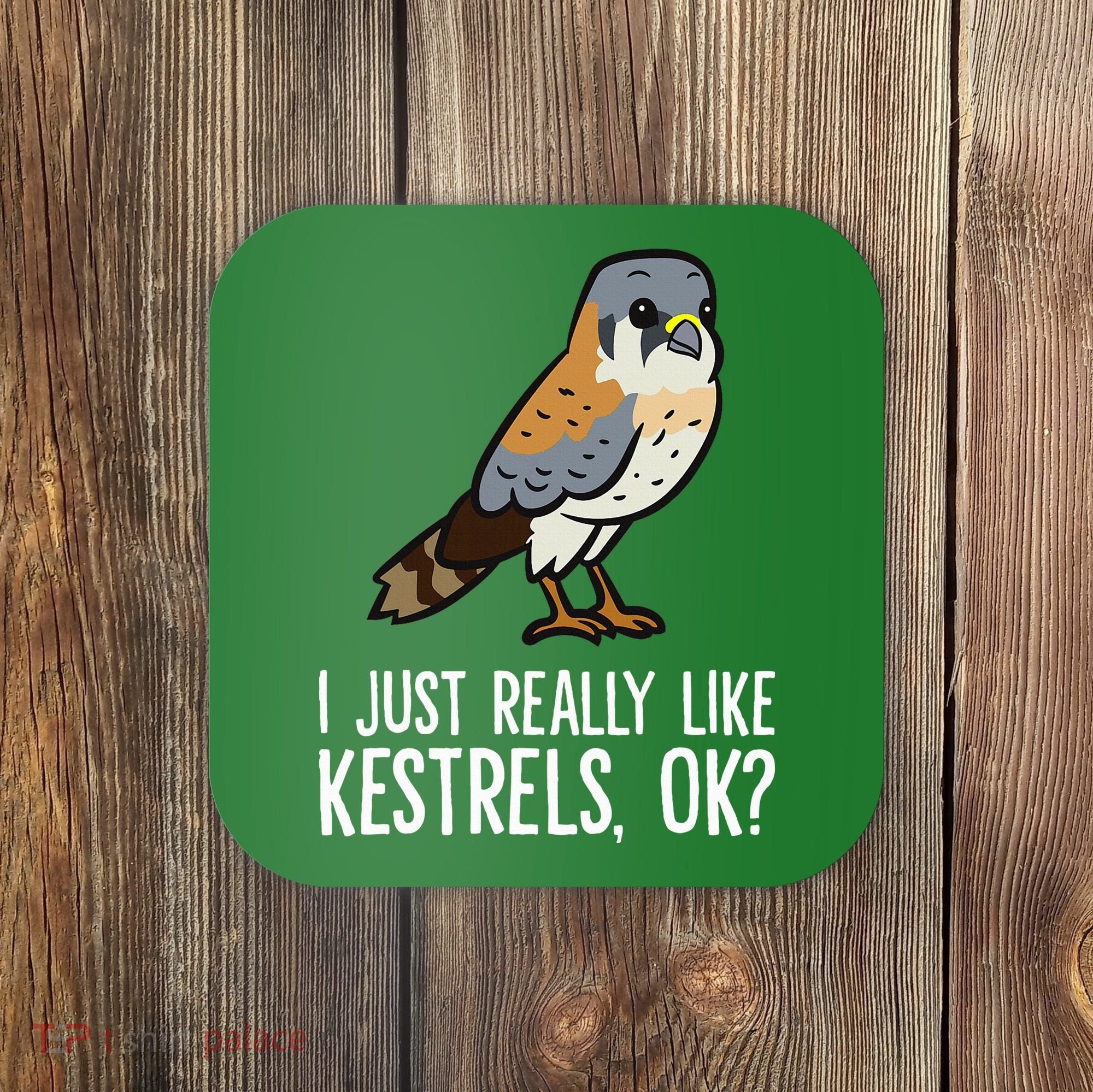 I Just Really Like Kestrels Ok Cute Kestrel Bird Coaster