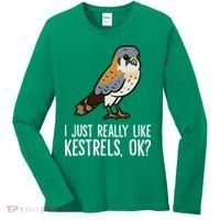 I Just Really Like Kestrels Ok Cute Kestrel Bird Women's Long Sleeve Shirt thumb 0