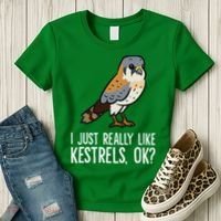 I Just Really Like Kestrels Ok Cute Kestrel Bird Women's T-Shirt thumb 3