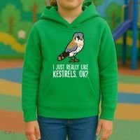 I Just Really Like Kestrels Ok Cute Kestrel Bird Kids Hoodie thumb 3