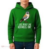I Just Really Like Kestrels Ok Cute Kestrel Bird Kids Hoodie thumb 4