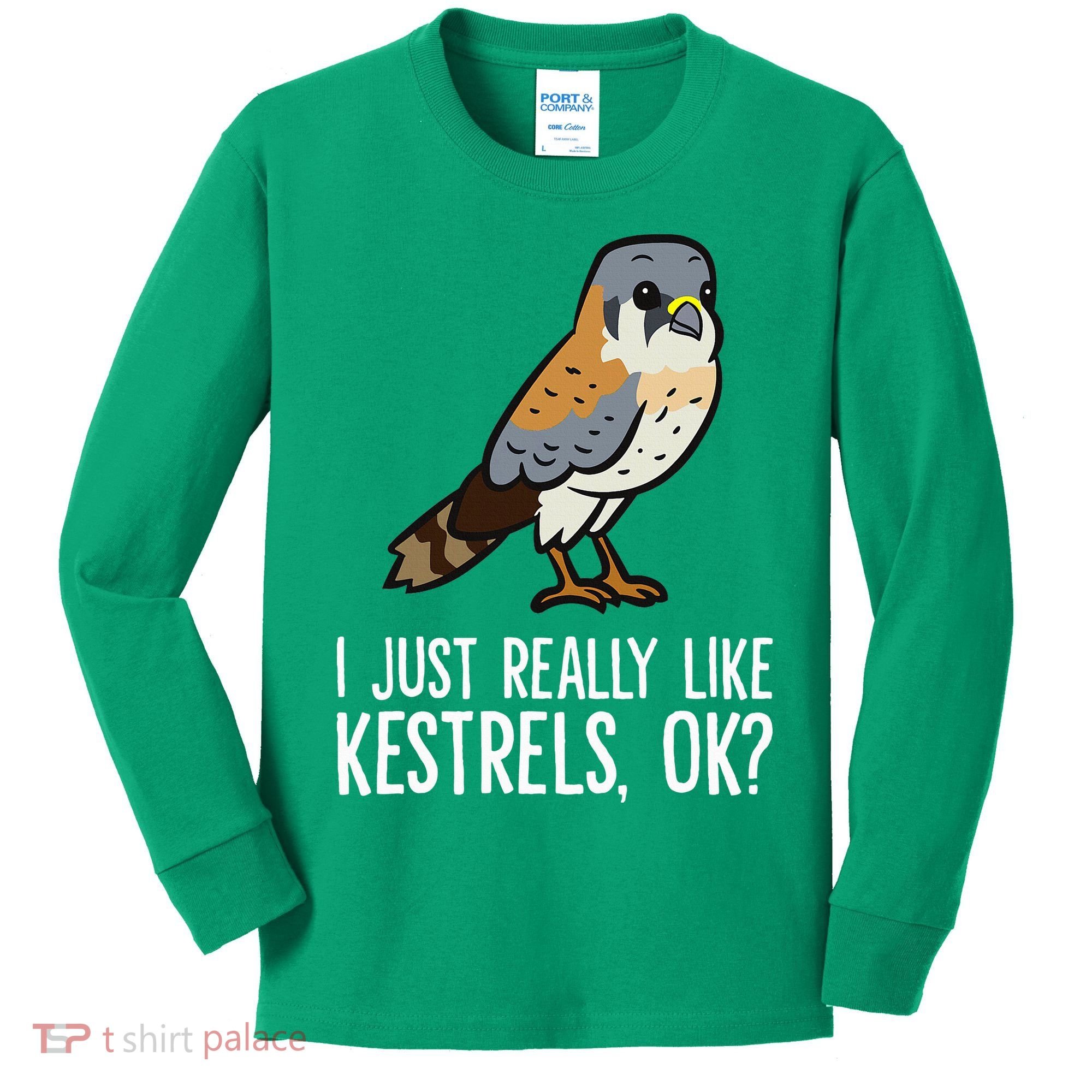 I Just Really Like Kestrels Ok Cute Kestrel Bird Kids Long Sleeve Shirt