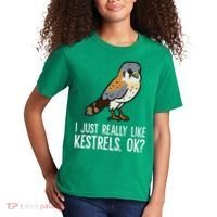 I Just Really Like Kestrels Ok Cute Kestrel Bird Kids T-Shirt thumb 2