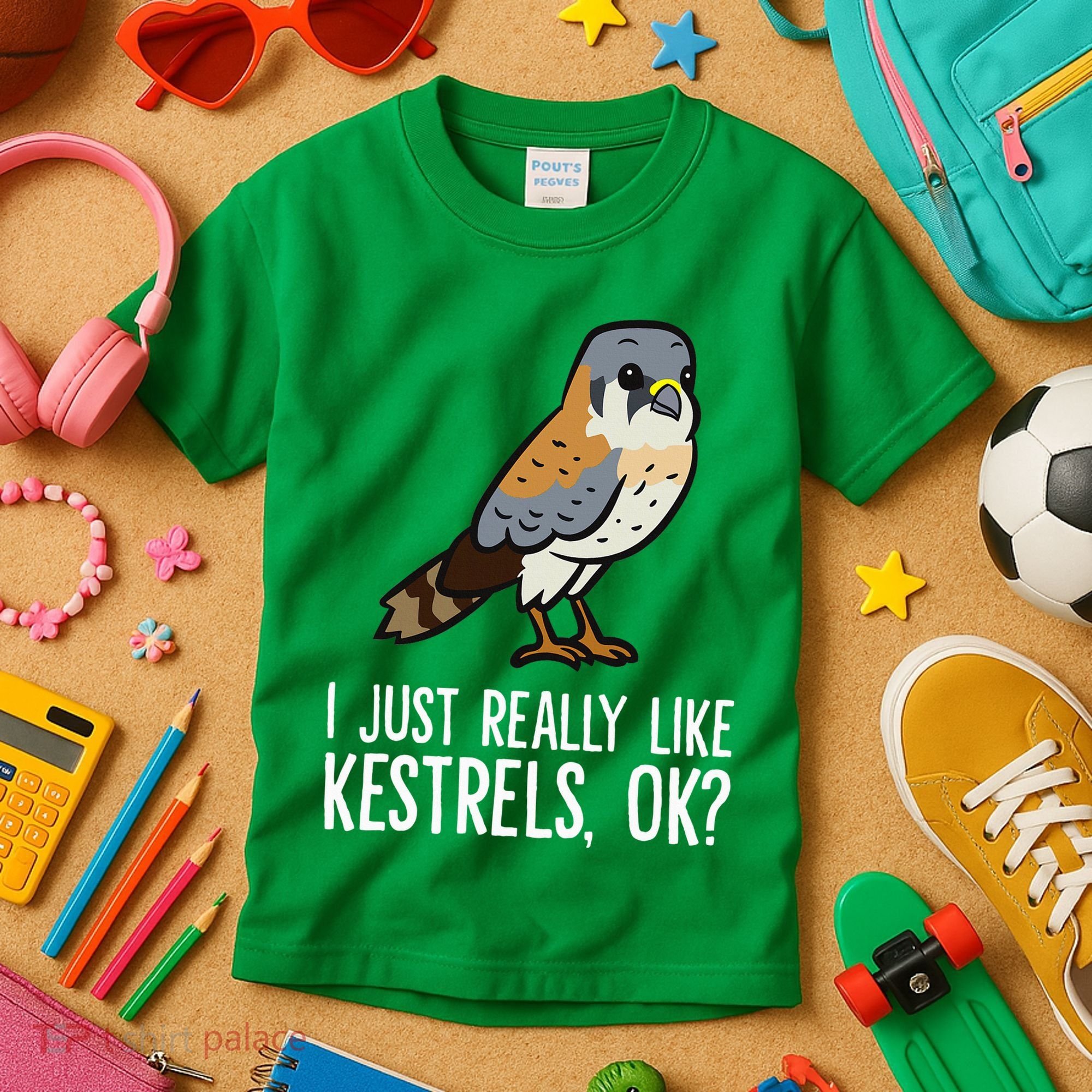 I Just Really Like Kestrels Ok Cute Kestrel Bird Kids T-Shirt