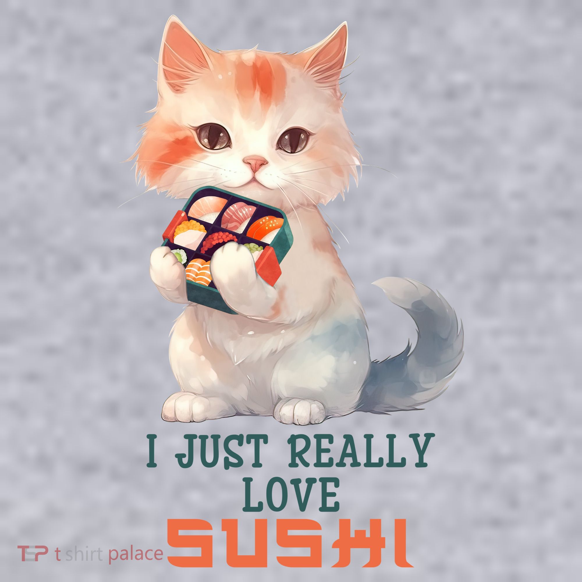 I Just Really Love Sushi Cute Japanese Cat Women's Sweatshirt