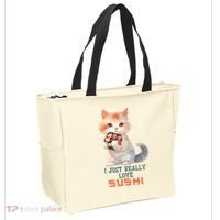 I Just Really Love Sushi Cute Japanese Cat Tote Bag thumb 2