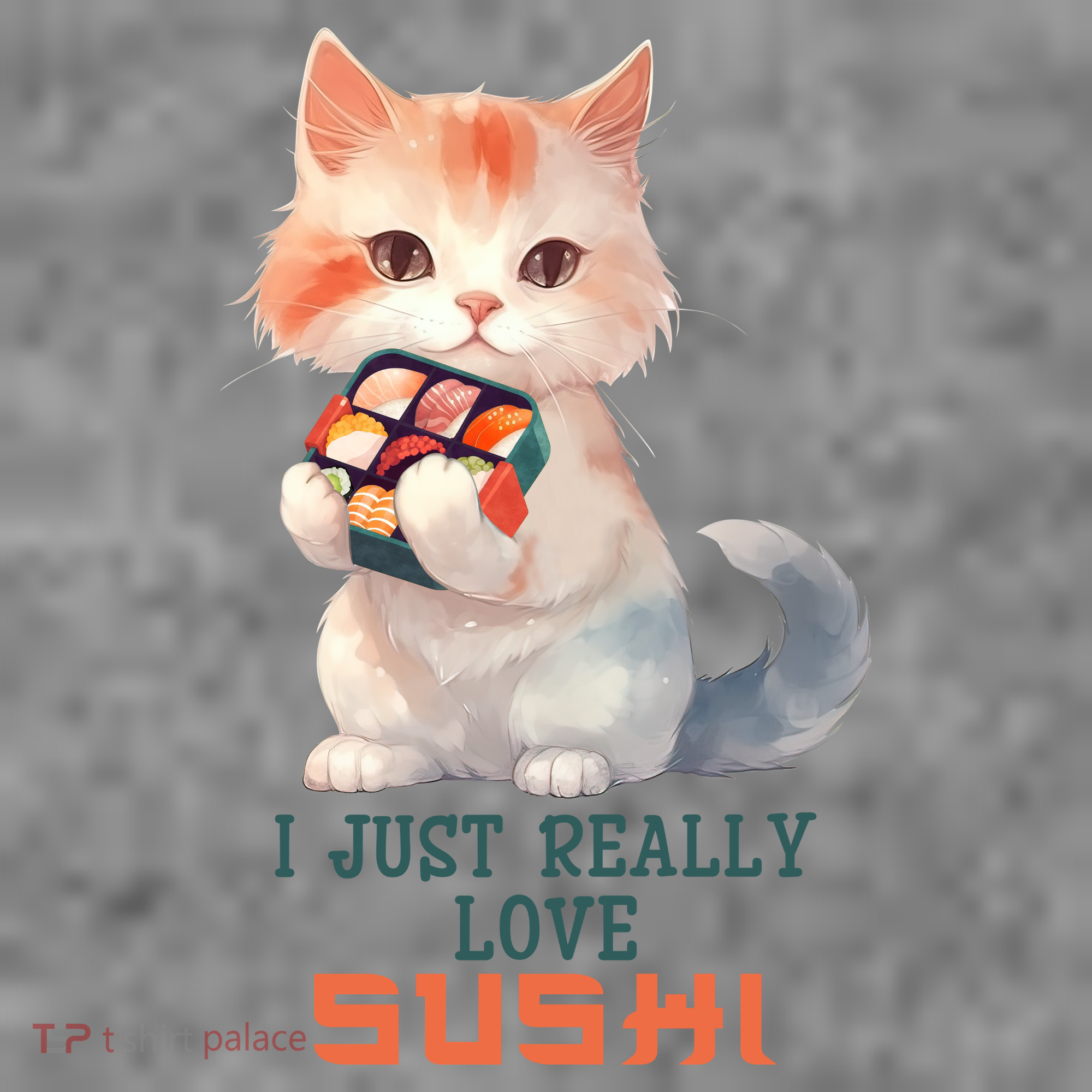 I Just Really Love Sushi Cute Japanese Cat Toddler Hoodie