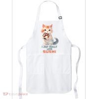 I Just Really Love Sushi Cute Japanese Cat Apron thumb 0