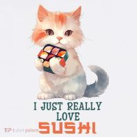 I Just Really Love Sushi Cute Japanese Cat Women's Hoodie thumb 2