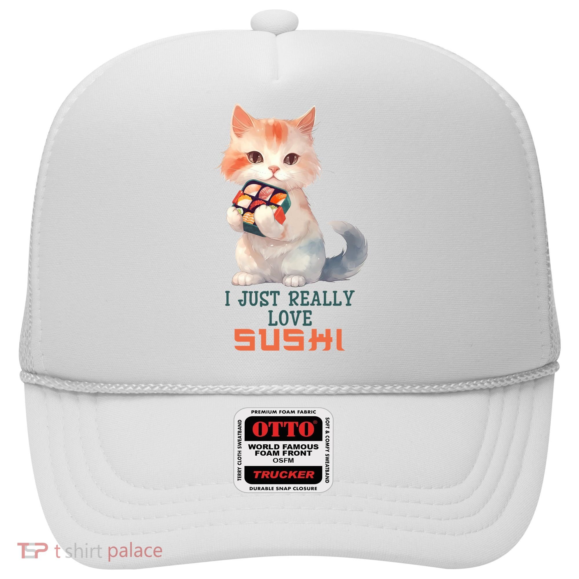 I Just Really Love Sushi Cute Japanese Cat Hat