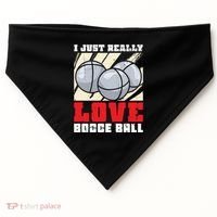 I Just Really Love Bocce Ball Gift USA-Made Doggie Bandana thumb 0