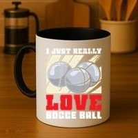 I Just Really Love Bocce Ball Gift Coffee Mug thumb 4