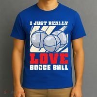 I Just Really Love Bocce Ball Gift T-Shirt thumb 3