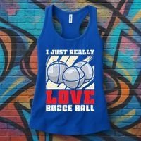 I Just Really Love Bocce Ball Gift Women's Tank Top thumb 3
