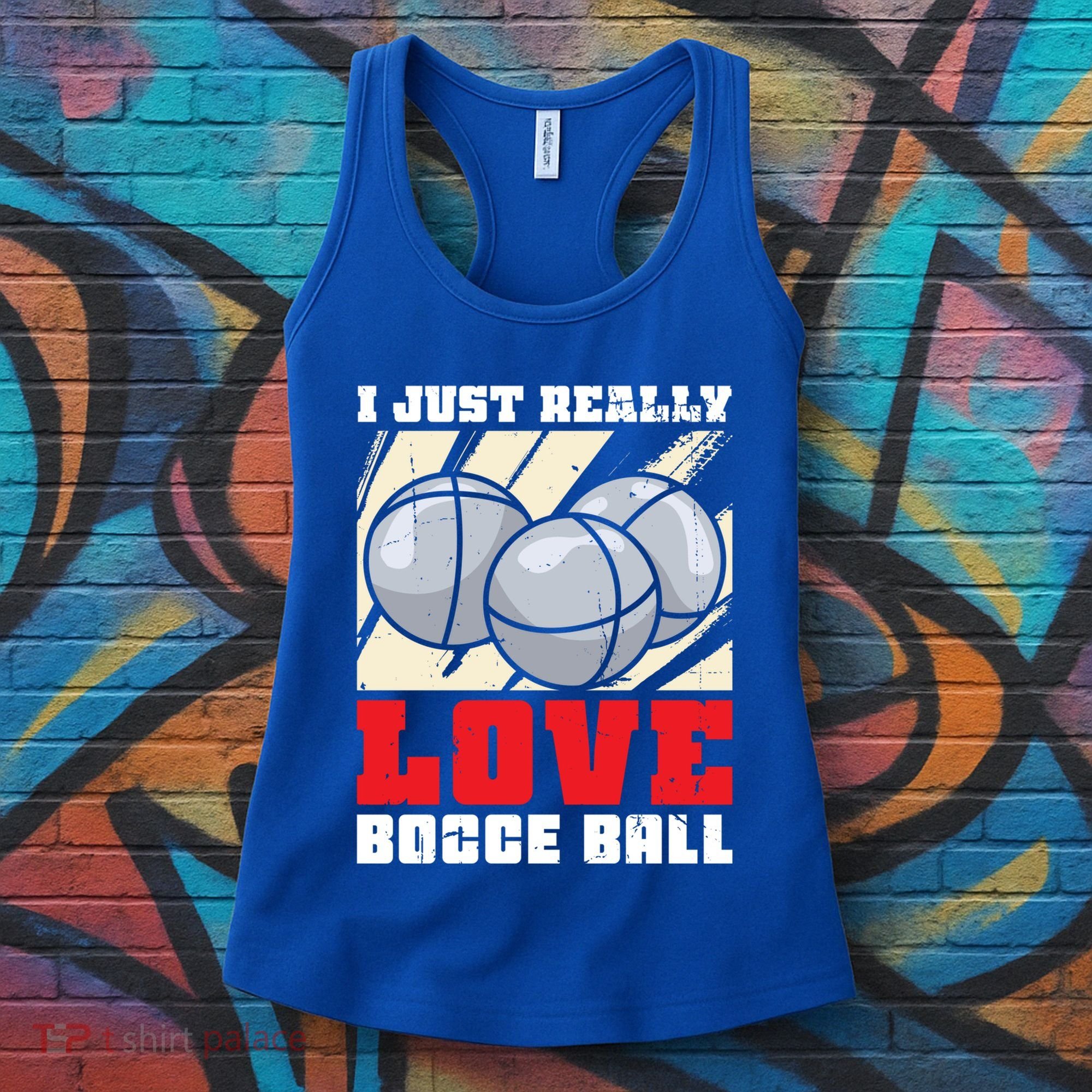 I Just Really Love Bocce Ball Gift Women's Tank Top