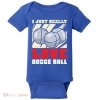 I Just Really Love Bocce Ball Gift Baby Bodysuit thumb 0