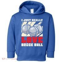 I Just Really Love Bocce Ball Gift Toddler Hoodie thumb 0
