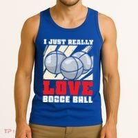 I Just Really Love Bocce Ball Gift Tank Top thumb 3