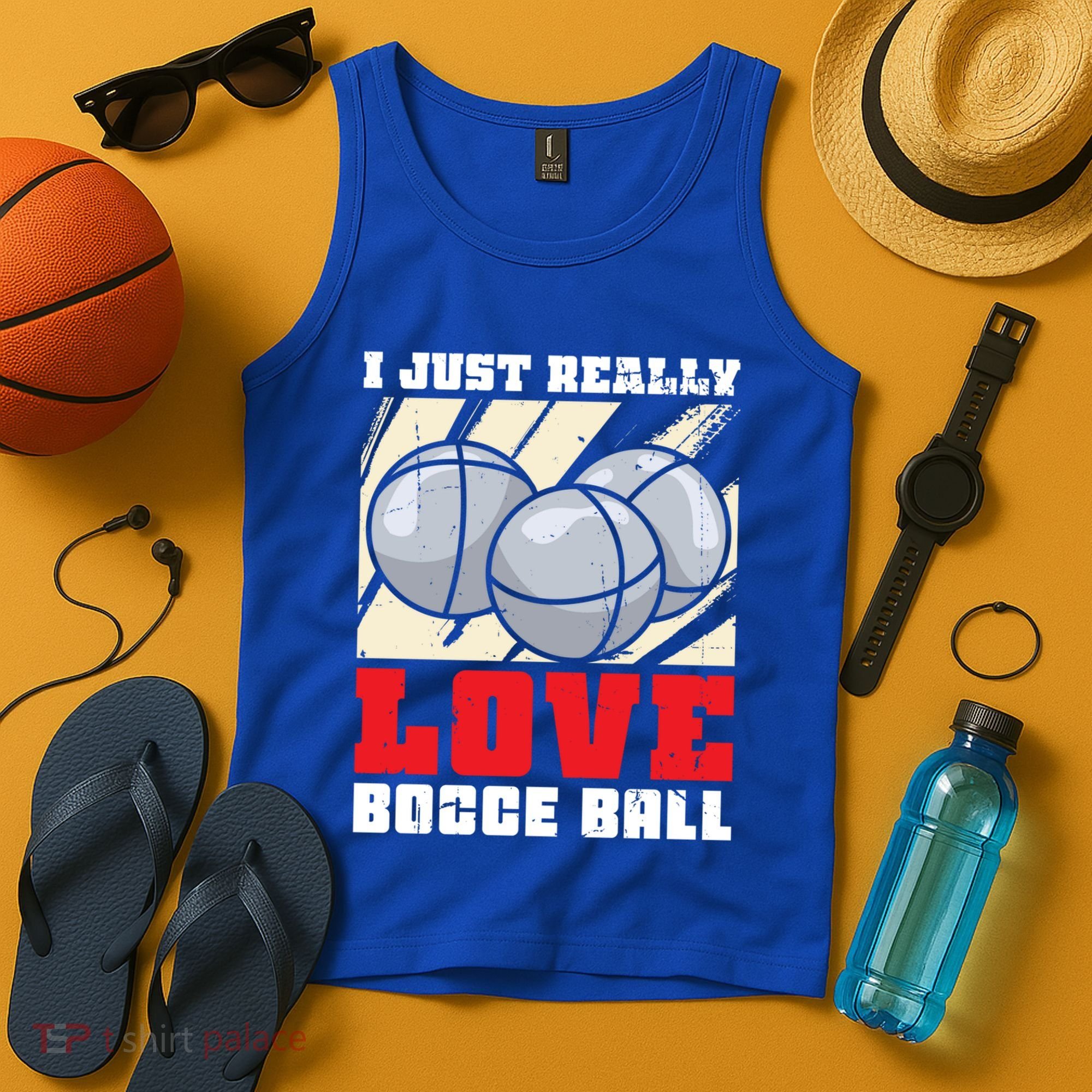I Just Really Love Bocce Ball Gift Tank Top