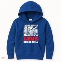 I Just Really Love Bocce Ball Gift Kids Hoodie thumb 0