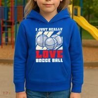 I Just Really Love Bocce Ball Gift Kids Hoodie thumb 3