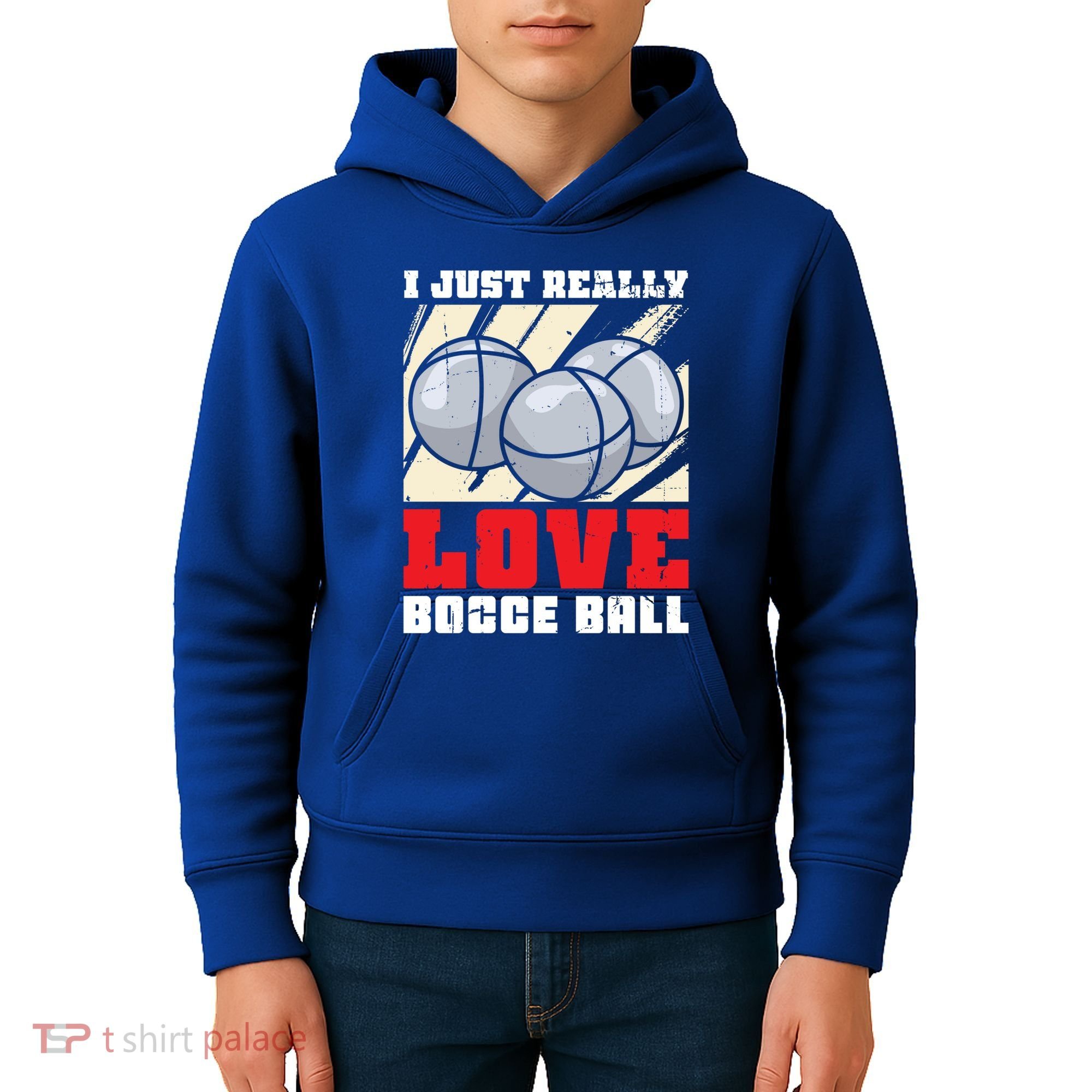 I Just Really Love Bocce Ball Gift Kids Hoodie