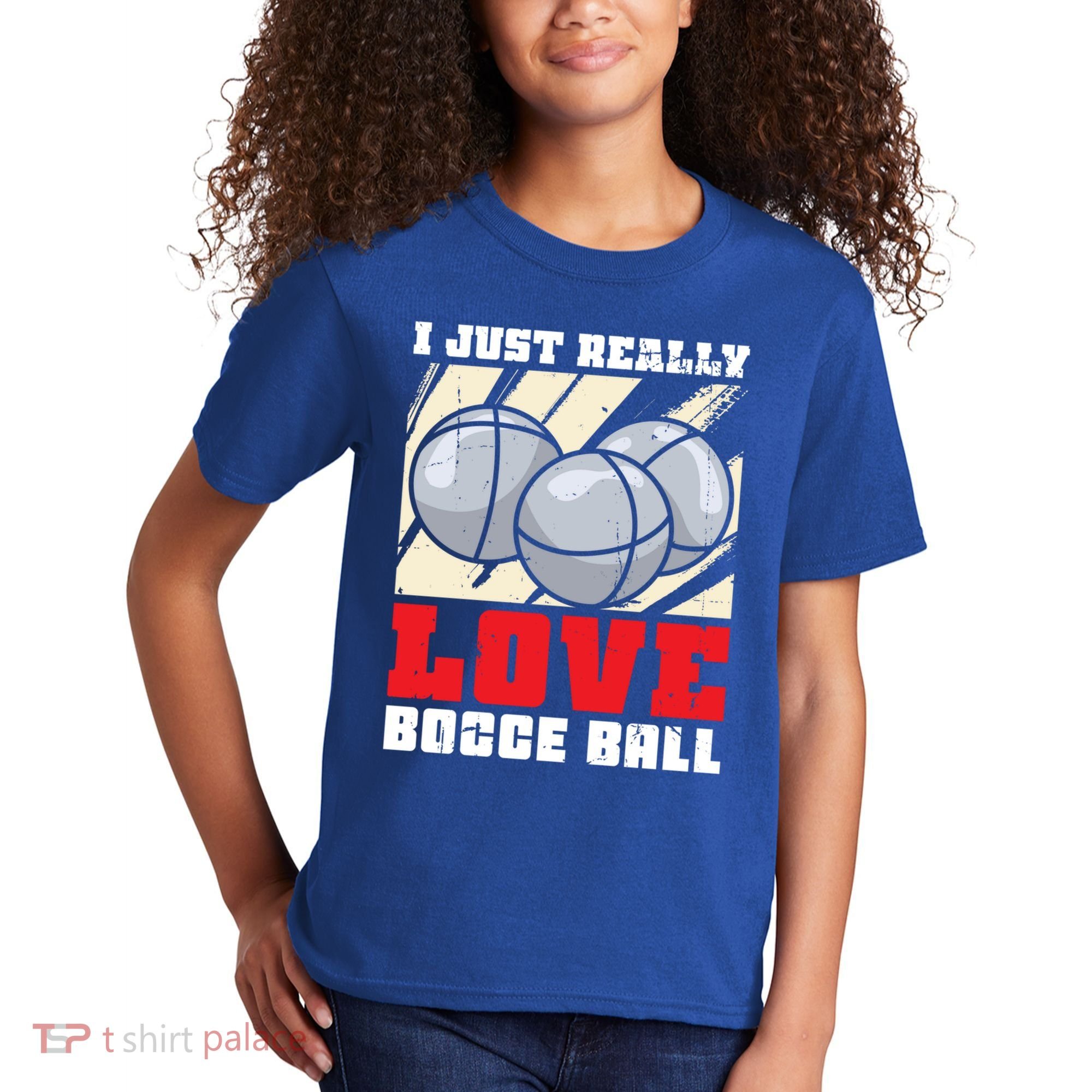 I Just Really Love Bocce Ball Gift Kids T-Shirt