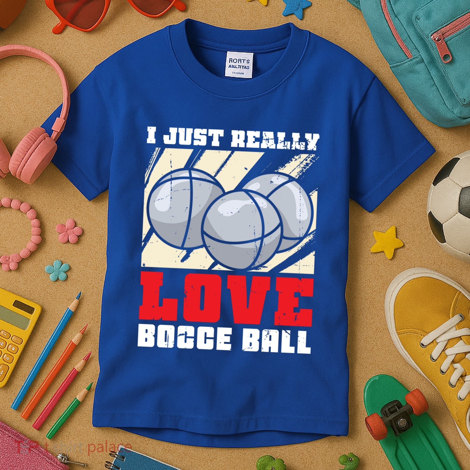 I Just Really Love Bocce Ball Gift Kids T-Shirt