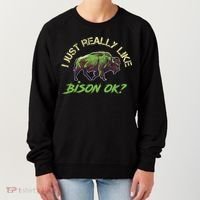 I Just Really Like Bison OK? Women's Sweatshirt thumb 0