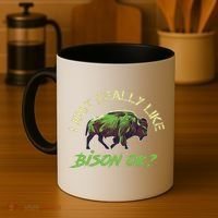 I Just Really Like Bison OK? Coffee Mug thumb 4