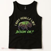 I Just Really Like Bison OK? Tank Top thumb 2