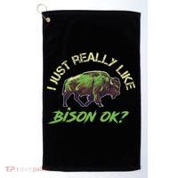 I Just Really Like Bison OK? Golf Towel thumb 0