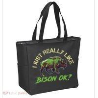 I Just Really Like Bison OK? Tote Bag thumb 2