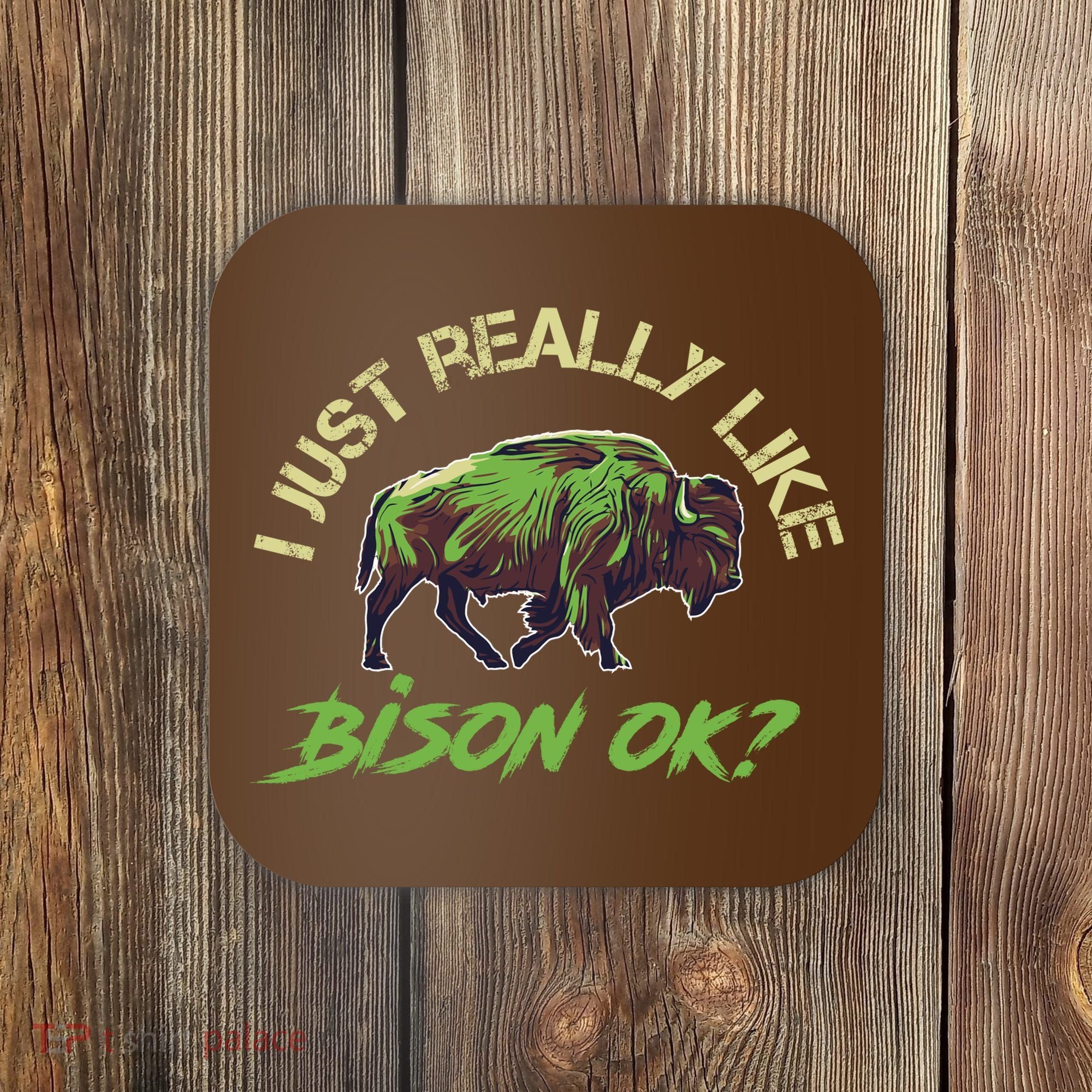 I Just Really Like Bison OK? Coaster