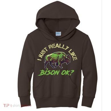 I Just Really Like Bison OK? Kids Hoodie