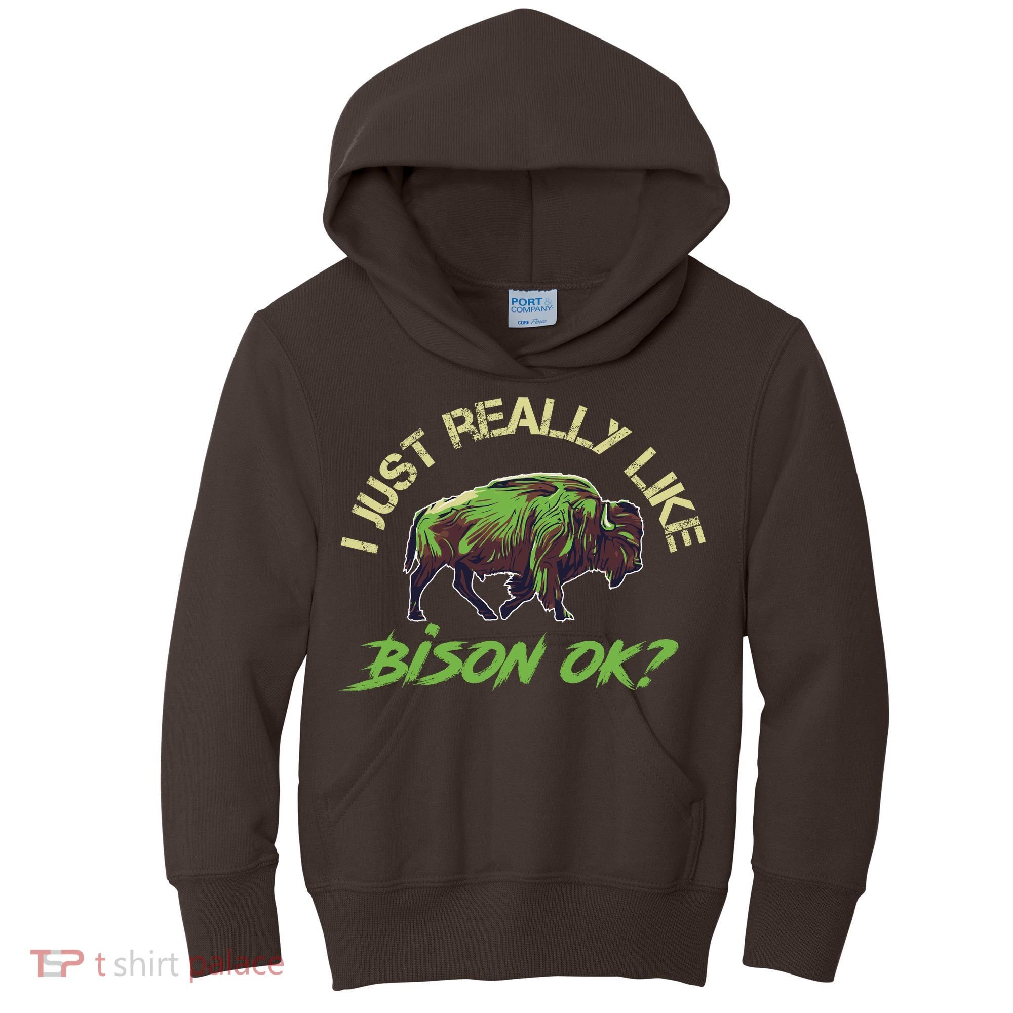 I Just Really Like Bison OK? Kids Hoodie