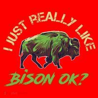 I Just Really Like Bison OK? Santa Hat thumb 1