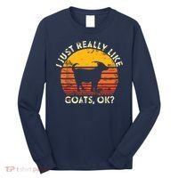 I Just Really Like Goats Farmer Farm Animal Goat Lover Gift Long Sleeve Shirt thumb 0