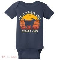 I Just Really Like Goats Farmer Farm Animal Goat Lover Gift Baby Bodysuit thumb 0