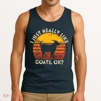 I Just Really Like Goats Farmer Farm Animal Goat Lover Gift Tank Top thumb 3