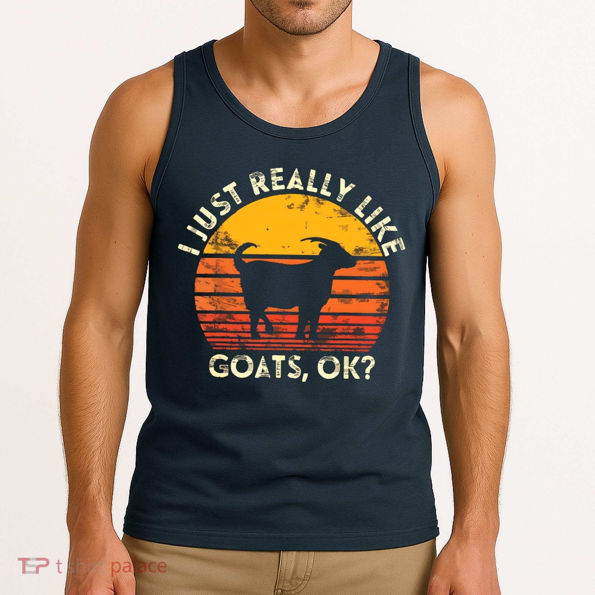 I Just Really Like Goats Farmer Farm Animal Goat Lover Gift Tank Top