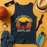 I Just Really Like Goats Farmer Farm Animal Goat Lover Gift Tank Top thumb 4