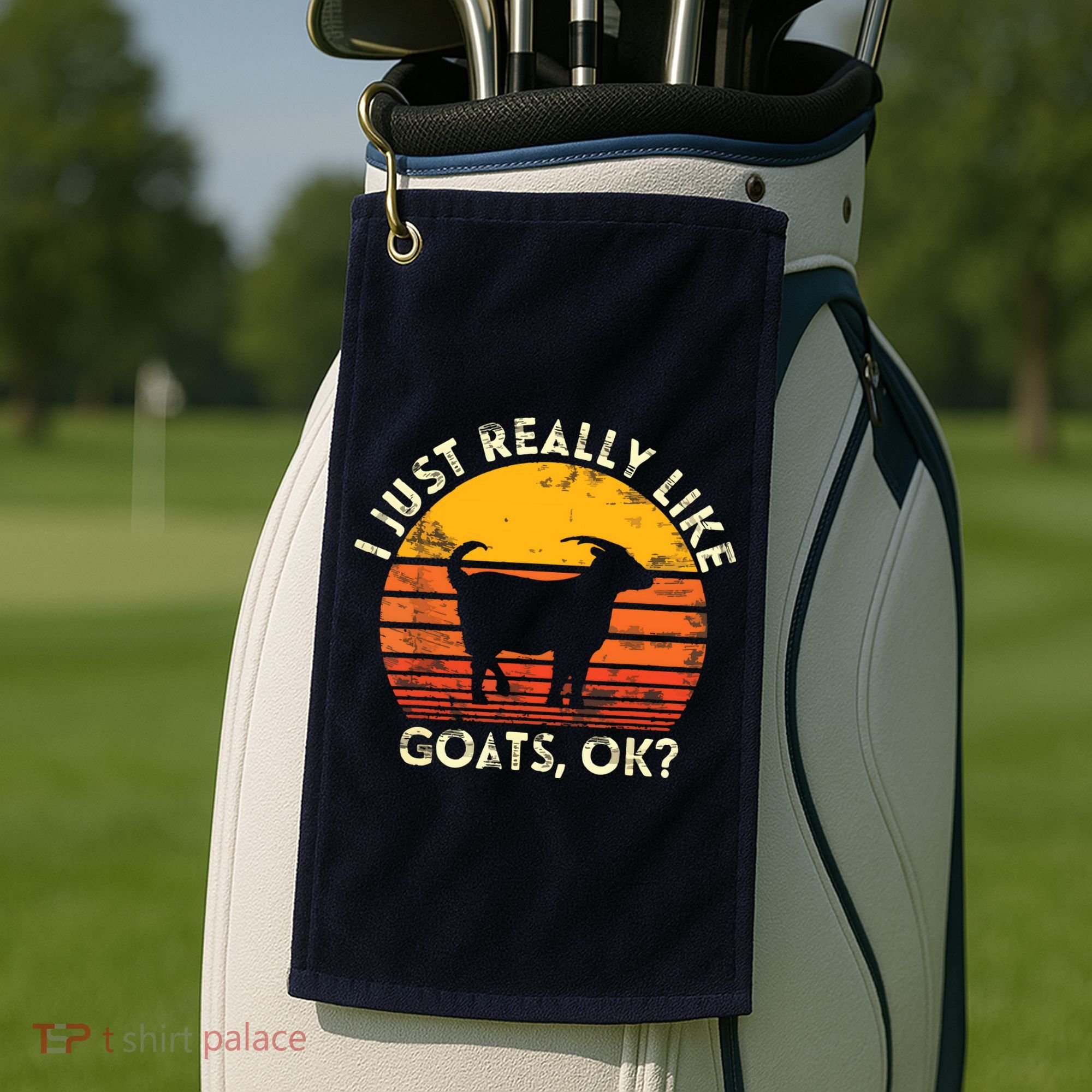 I Just Really Like Goats Farmer Farm Animal Goat Lover Gift Golf Towel