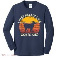 I Just Really Like Goats Farmer Farm Animal Goat Lover Gift Kids Long Sleeve Shirt thumb 0