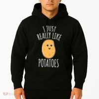 I Just Really Like Potatoes Funy Gift Cute Potato Hoodie thumb 2