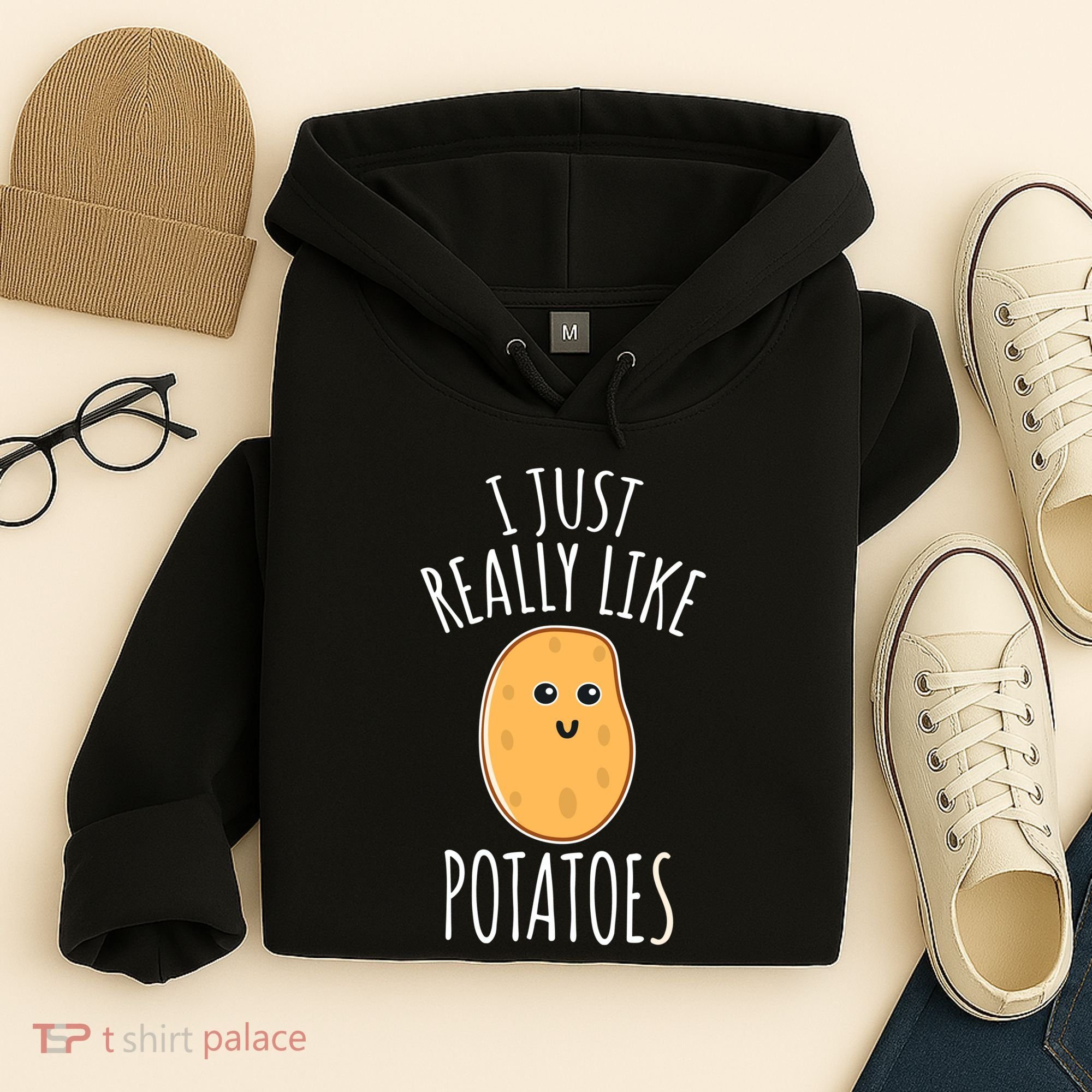 I Just Really Like Potatoes Funy Gift Cute Potato Hoodie